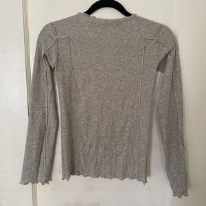 Baserange lettuce edge seamed long sleeve